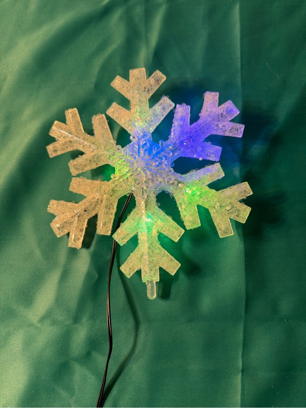 LED Snowflake Holiday Light - Clear Multi-Color